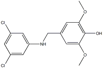 4-{[(3,5-dichlorophenyl)amino]methyl}-2,6-dimethoxyphenol Struktur