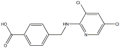 4-{[(3,5-dichloropyridin-2-yl)amino]methyl}benzoic acid Struktur