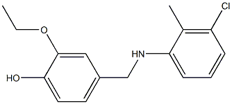 4-{[(3-chloro-2-methylphenyl)amino]methyl}-2-ethoxyphenol Struktur