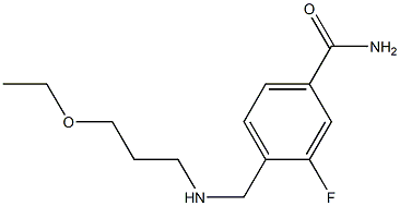 4-{[(3-ethoxypropyl)amino]methyl}-3-fluorobenzamide Struktur