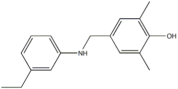 4-{[(3-ethylphenyl)amino]methyl}-2,6-dimethylphenol Struktur