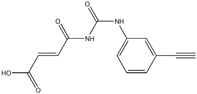 4-{[(3-ethynylphenyl)carbamoyl]amino}-4-oxobut-2-enoic acid Struktur