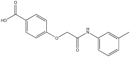 4-{[(3-methylphenyl)carbamoyl]methoxy}benzoic acid Struktur