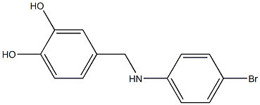 4-{[(4-bromophenyl)amino]methyl}benzene-1,2-diol Struktur