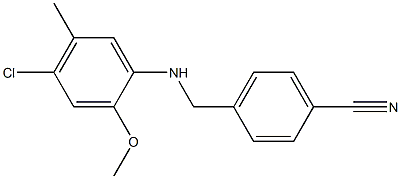 4-{[(4-chloro-2-methoxy-5-methylphenyl)amino]methyl}benzonitrile Struktur