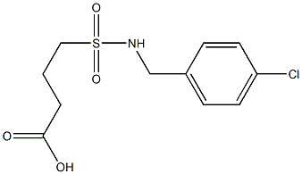 4-{[(4-chlorophenyl)methyl]sulfamoyl}butanoic acid Struktur