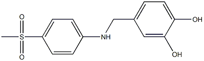 4-{[(4-methanesulfonylphenyl)amino]methyl}benzene-1,2-diol Struktur