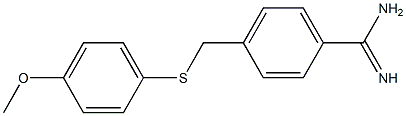 4-{[(4-methoxyphenyl)sulfanyl]methyl}benzene-1-carboximidamide Struktur