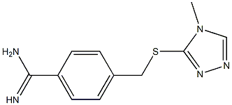 4-{[(4-methyl-4H-1,2,4-triazol-3-yl)sulfanyl]methyl}benzene-1-carboximidamide Struktur