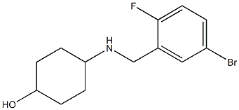 4-{[(5-bromo-2-fluorophenyl)methyl]amino}cyclohexan-1-ol Struktur