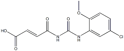 4-{[(5-chloro-2-methoxyphenyl)carbamoyl]amino}-4-oxobut-2-enoic acid Struktur