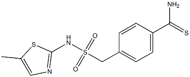 4-{[(5-methyl-1,3-thiazol-2-yl)sulfamoyl]methyl}benzene-1-carbothioamide Struktur