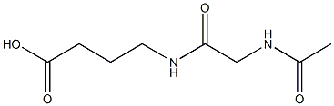 4-{[(acetylamino)acetyl]amino}butanoic acid Struktur