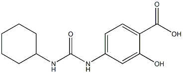 4-{[(cyclohexylamino)carbonyl]amino}-2-hydroxybenzoic acid Struktur