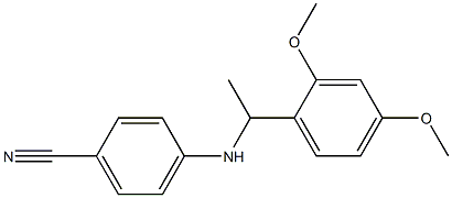 4-{[1-(2,4-dimethoxyphenyl)ethyl]amino}benzonitrile Struktur