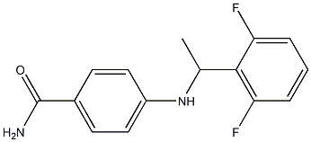 4-{[1-(2,6-difluorophenyl)ethyl]amino}benzamide Struktur