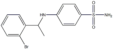 4-{[1-(2-bromophenyl)ethyl]amino}benzene-1-sulfonamide Struktur