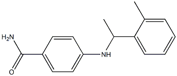 4-{[1-(2-methylphenyl)ethyl]amino}benzamide Struktur