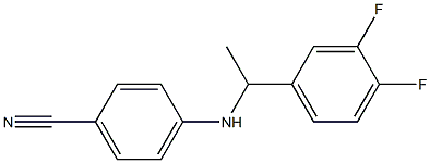 4-{[1-(3,4-difluorophenyl)ethyl]amino}benzonitrile Struktur