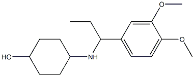 4-{[1-(3,4-dimethoxyphenyl)propyl]amino}cyclohexan-1-ol Struktur