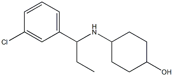 4-{[1-(3-chlorophenyl)propyl]amino}cyclohexan-1-ol Struktur