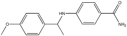 4-{[1-(4-methoxyphenyl)ethyl]amino}benzamide Struktur