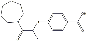 4-{[1-(azepan-1-yl)-1-oxopropan-2-yl]oxy}benzoic acid Struktur