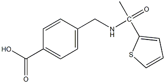 4-{[1-(thiophen-2-yl)acetamido]methyl}benzoic acid Struktur