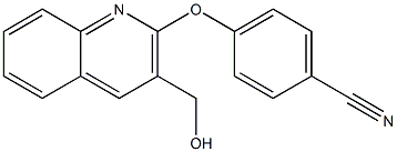 4-{[3-(hydroxymethyl)quinolin-2-yl]oxy}benzonitrile Struktur