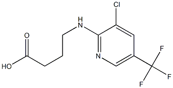 4-{[3-chloro-5-(trifluoromethyl)pyridin-2-yl]amino}butanoic acid Struktur