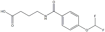 4-{[4-(difluoromethoxy)phenyl]formamido}butanoic acid Struktur