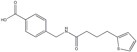 4-{[4-(thiophen-2-yl)butanamido]methyl}benzoic acid Struktur