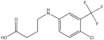 4-{[4-chloro-3-(trifluoromethyl)phenyl]amino}butanoic acid Struktur