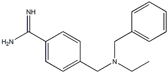 4-{[benzyl(ethyl)amino]methyl}benzene-1-carboximidamide Struktur