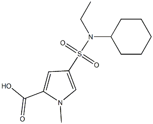 4-{[cyclohexyl(ethyl)amino]sulfonyl}-1-methyl-1H-pyrrole-2-carboxylic acid Struktur