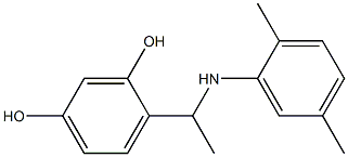 4-{1-[(2,5-dimethylphenyl)amino]ethyl}benzene-1,3-diol Struktur