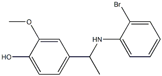 4-{1-[(2-bromophenyl)amino]ethyl}-2-methoxyphenol Struktur