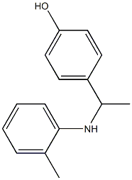 4-{1-[(2-methylphenyl)amino]ethyl}phenol Struktur