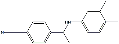 4-{1-[(3,4-dimethylphenyl)amino]ethyl}benzonitrile Struktur