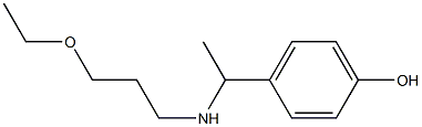 4-{1-[(3-ethoxypropyl)amino]ethyl}phenol Struktur