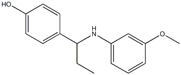 4-{1-[(3-methoxyphenyl)amino]propyl}phenol Struktur