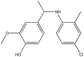 4-{1-[(4-chloro-2-methylphenyl)amino]ethyl}-2-methoxyphenol Struktur