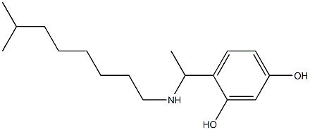 4-{1-[(7-methyloctyl)amino]ethyl}benzene-1,3-diol Struktur