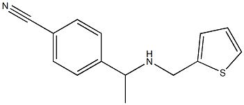 4-{1-[(thiophen-2-ylmethyl)amino]ethyl}benzonitrile Struktur