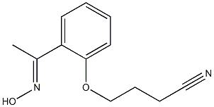 4-{2-[(1E)-N-hydroxyethanimidoyl]phenoxy}butanenitrile Struktur