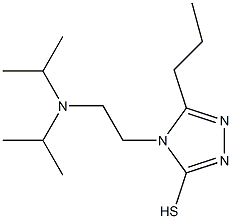 4-{2-[bis(propan-2-yl)amino]ethyl}-5-propyl-4H-1,2,4-triazole-3-thiol Struktur