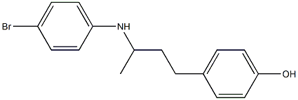 4-{3-[(4-bromophenyl)amino]butyl}phenol Struktur