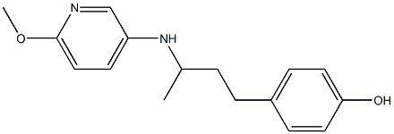 4-{3-[(6-methoxypyridin-3-yl)amino]butyl}phenol Struktur