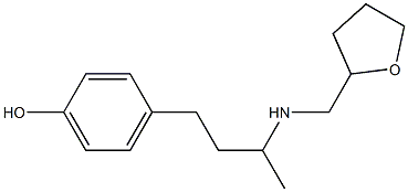 4-{3-[(oxolan-2-ylmethyl)amino]butyl}phenol Struktur