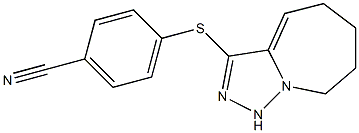 4-{5H,6H,7H,8H,9H-[1,2,4]triazolo[3,4-a]azepin-3-ylsulfanyl}benzonitrile Struktur